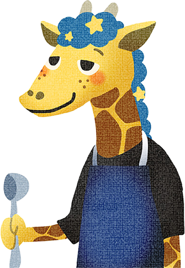 キャラクター（キリン）のイラスト