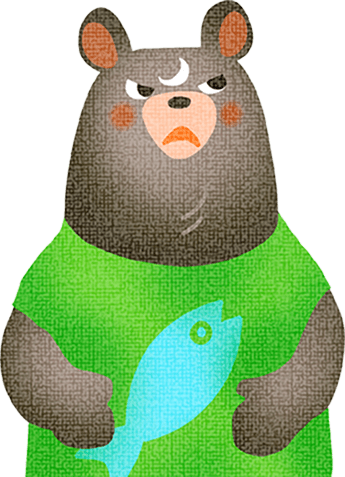 キャラクター（クマ）のイラスト